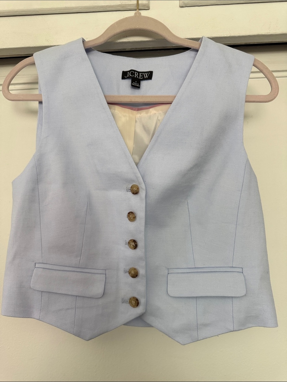 J. Crew Light Blue Tailored Women's Vest